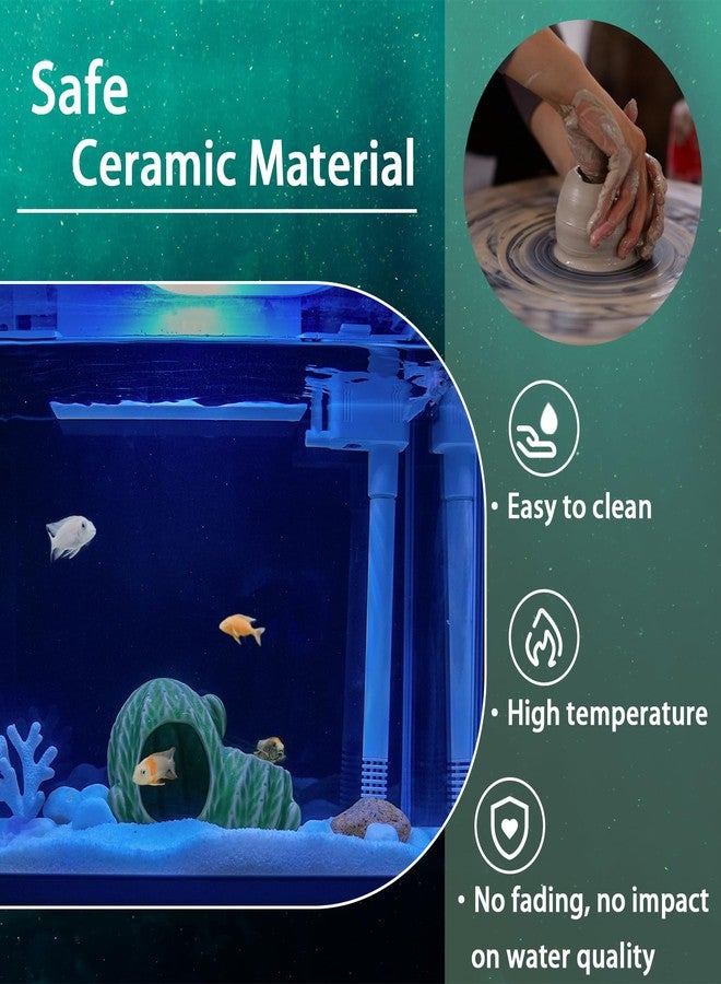 Deapeey Aquarium Decor Cave Betta Fish Tank Accessories Ornaments Cactus House Hideout for Shrimp Cichlid Hermit Crab, Octopus Hiding Breeding for Tank (Green Cactus) - Image 4